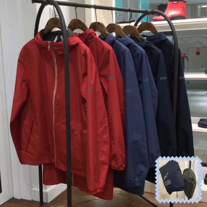 AIGLE　軽量、防水、防風、カワイイ。