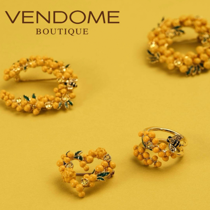 ミモザモチーフ新作アクセサリーのご紹介【ヴァンドームブティック】
