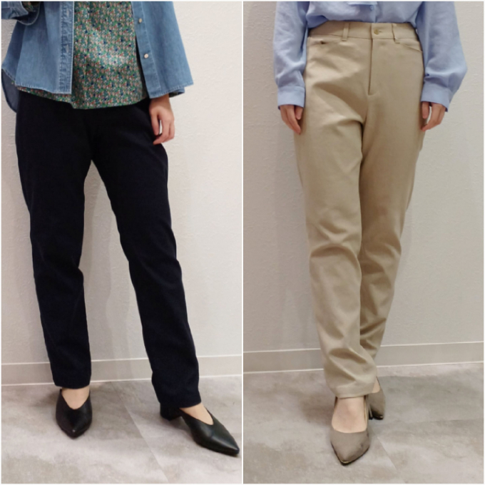 【接触冷感・吸水速乾・UVカット】クロップドテーパードパンツ