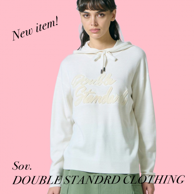 春を感じる🌷wool100％ロゴフーディ