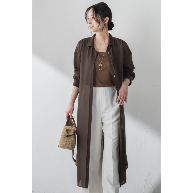 涼しげシャツワンピース