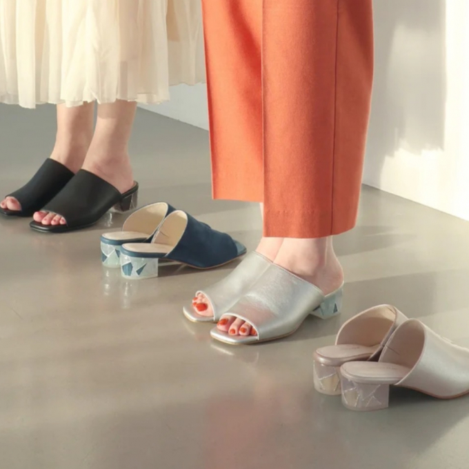 【MODEKAORI】デザインヒールカバードサンダル