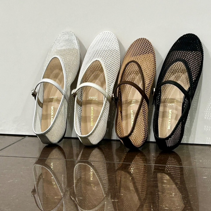 【MODEKAORI】メッシュメリージェーンパンプス