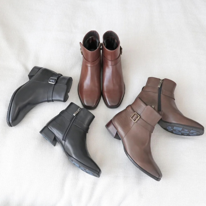 【MODEKAORI】スクエアショートブーツ