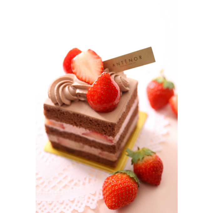 【アンテノール】紅ほっぺ苺のショコラショートケーキ