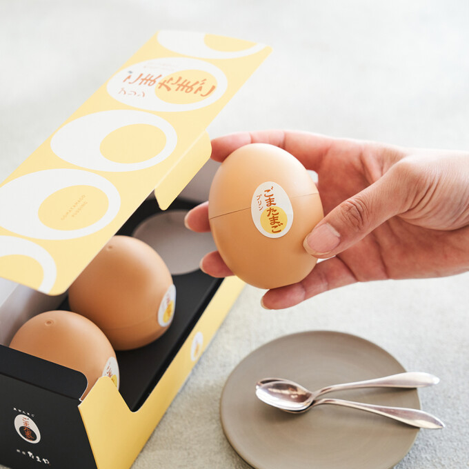 とろ～っとなめらか「ごまたまごプリン」