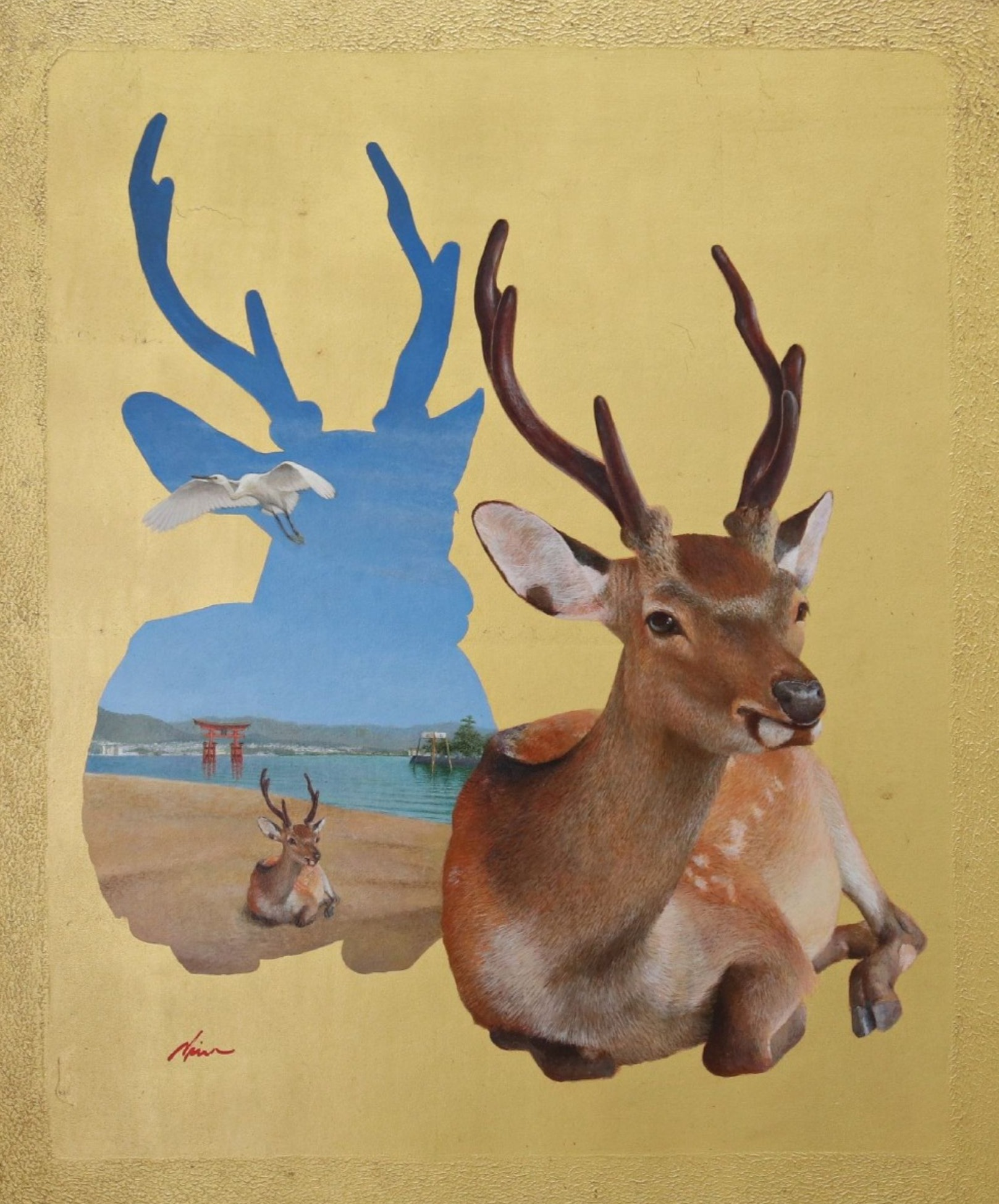 阿曾沼  明　洋画展　～金箔の魅力...色と色～