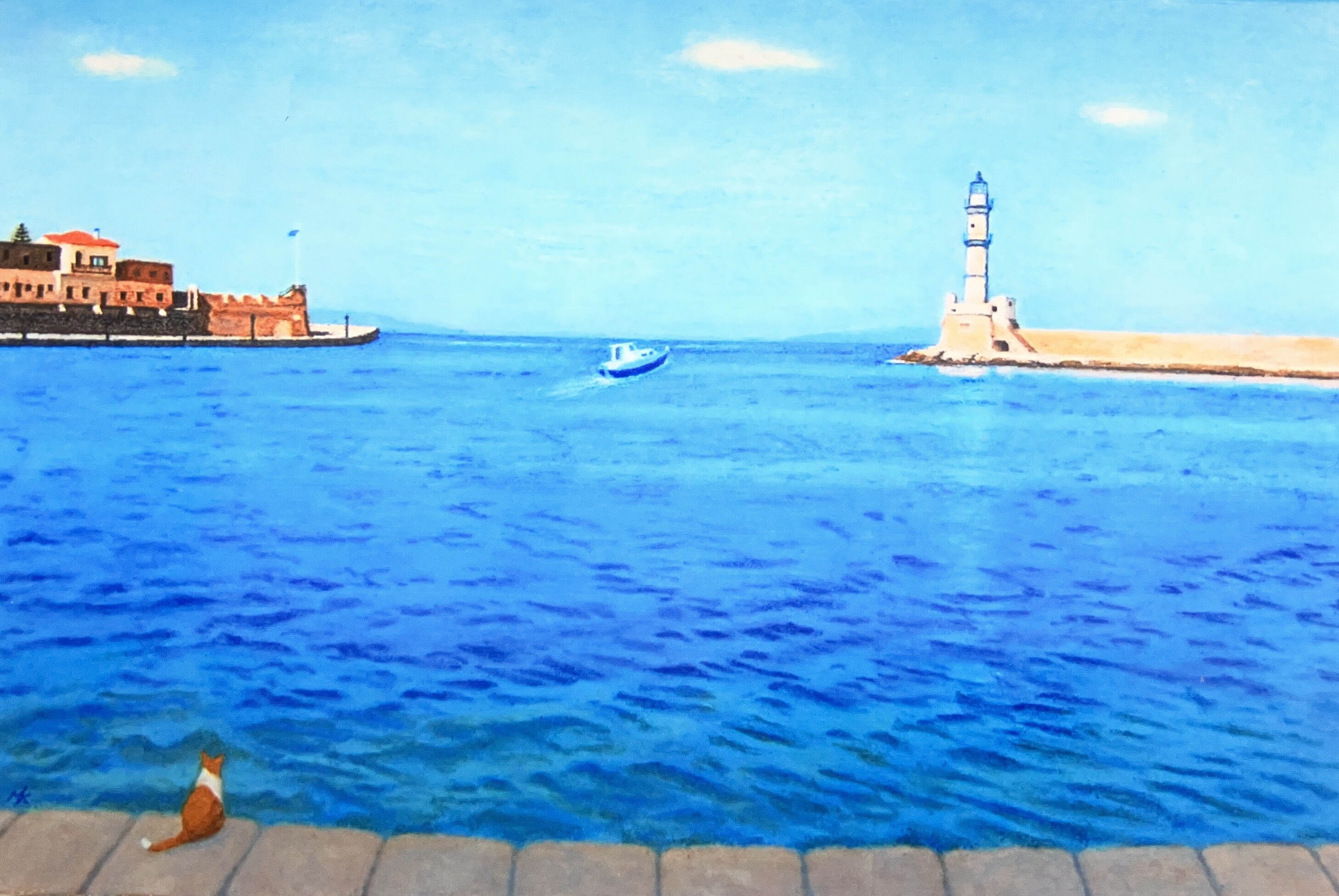 〔 地中海の空と海とネコ 〕 金子眞弓展
