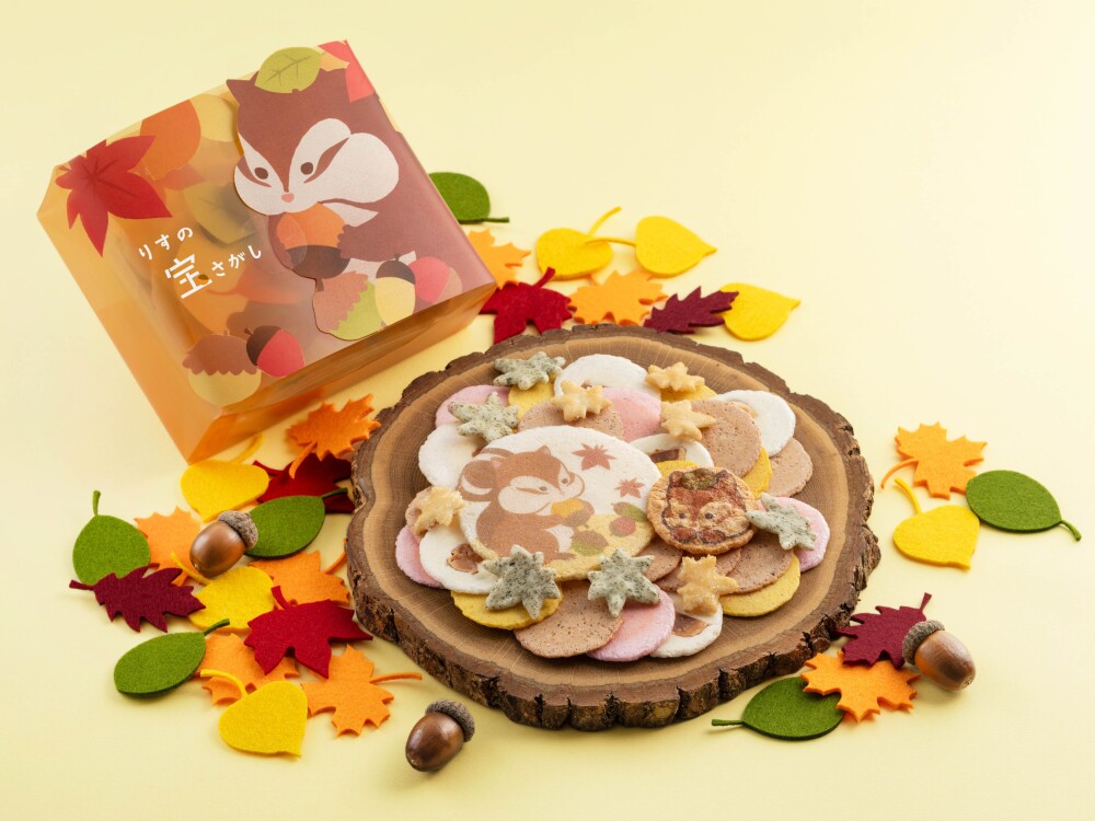 〈桂新堂〉🐿『りすの宝さがし』（えびせんべい）のご紹介で  す🐿