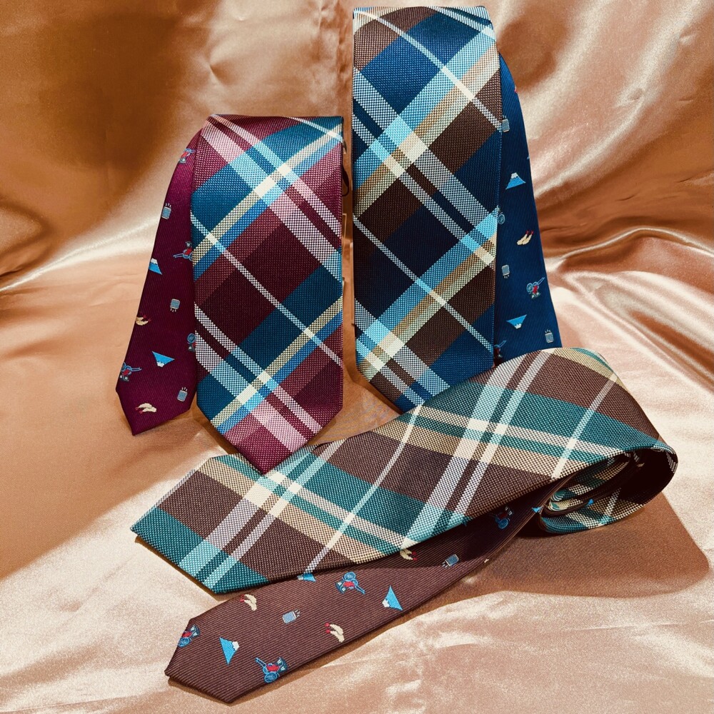 🍁秋色チェック柄ネクタイ👔