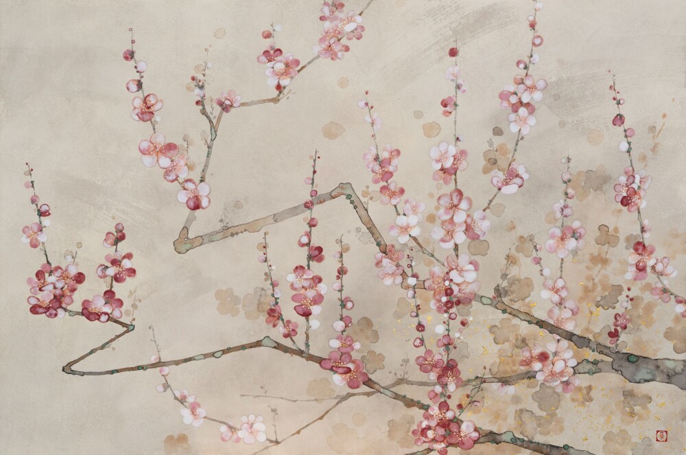 青木志子 日本画展　－ 花ごよみ －