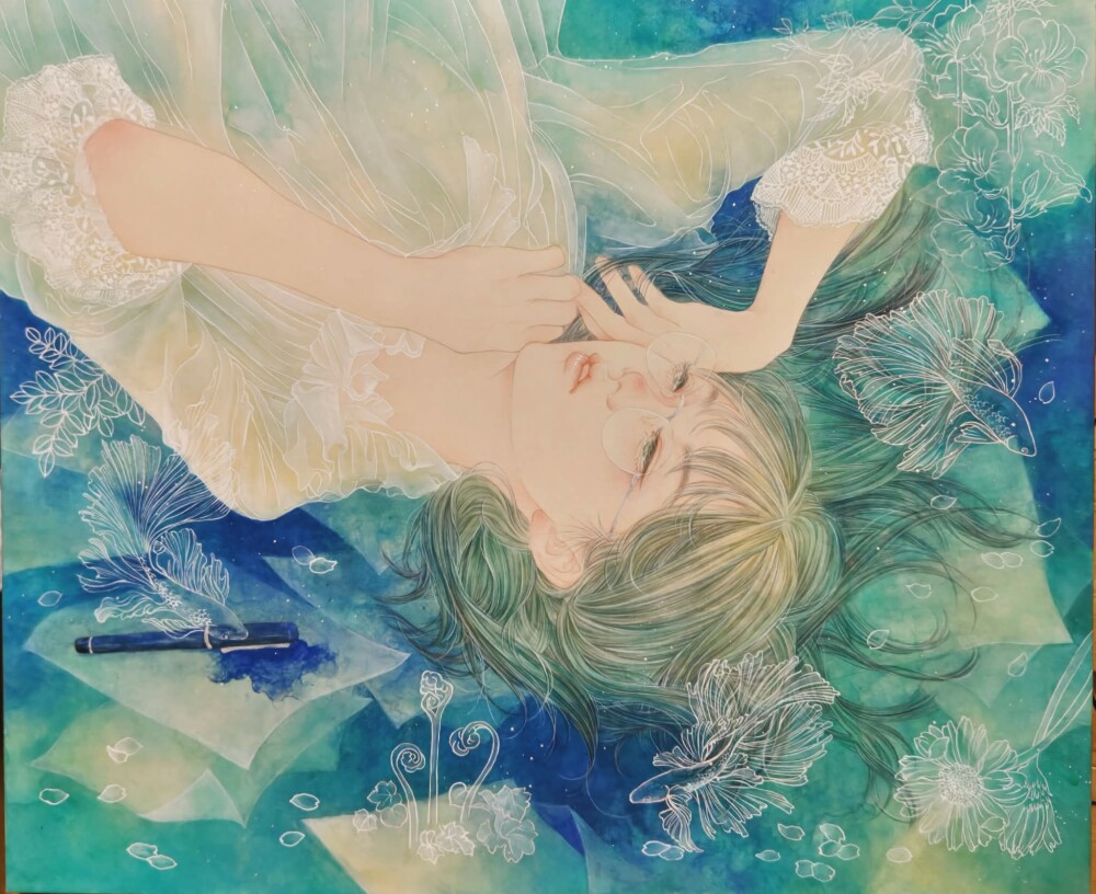 こみや梢子展　～ 水色に映る黄昏 〜