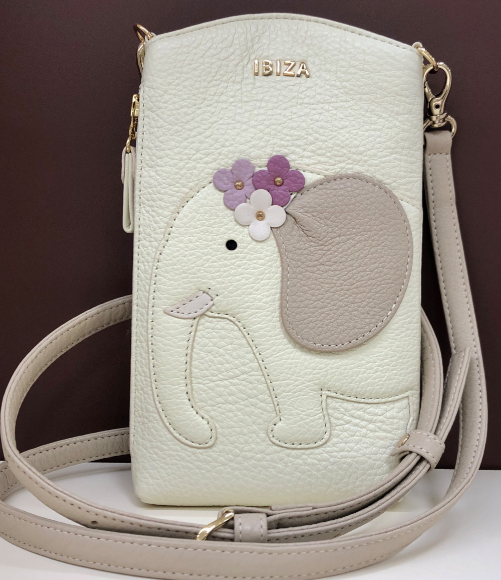 〈イビサ〉ぞうのスマホポシェット🐘🌿
