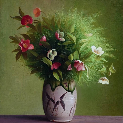 九鬼三郎油彩画展～古陶と花を描く～ in 上野松阪屋 | アートテンポ な