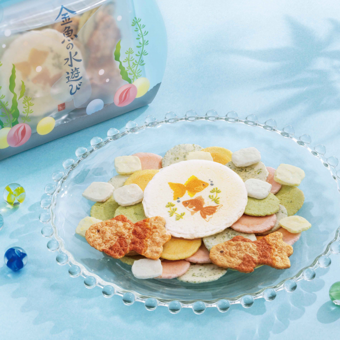 ＜桂新堂＞『金魚の水遊び』（えびせんべい）のご紹介です！