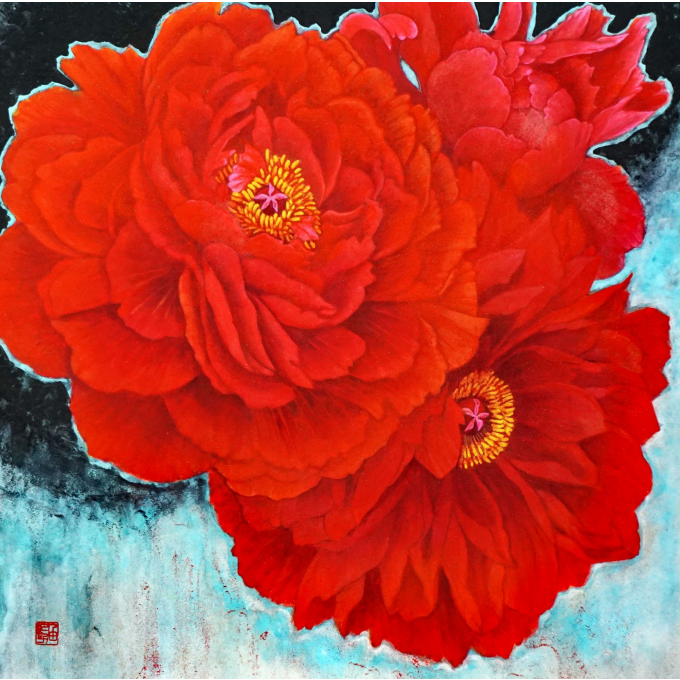 源  由紀子　日本画展   ー祝祭の華ー　