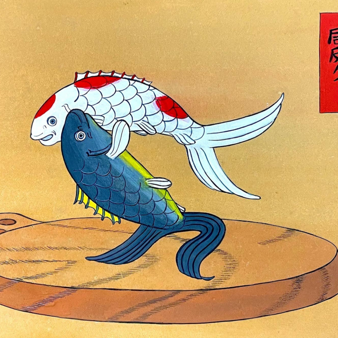 斎藤理絵　日本画展　令和の竜宮城～どす鯉四十八手～