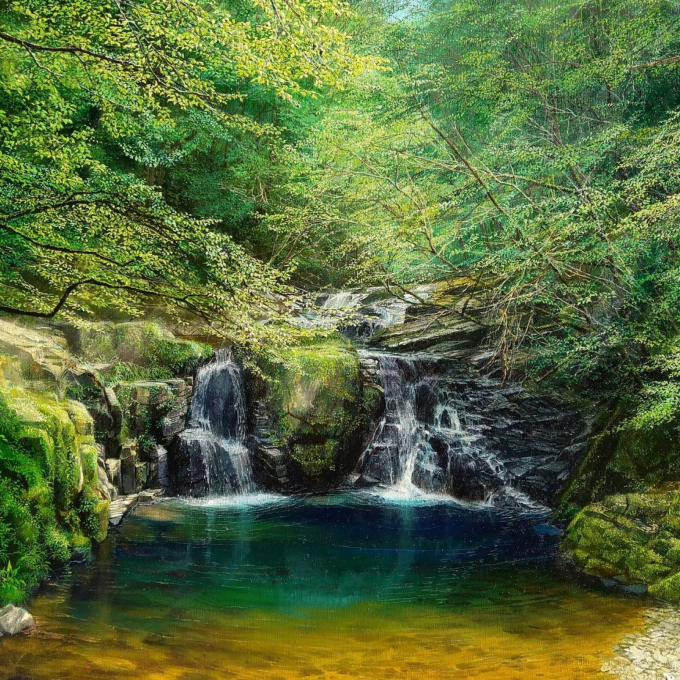 櫻井 聡  油彩画展　～清らかな水の流れを描く～