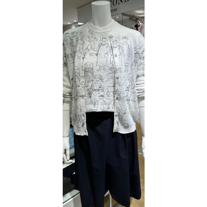 〈ピッコーネ〉総柄ニット