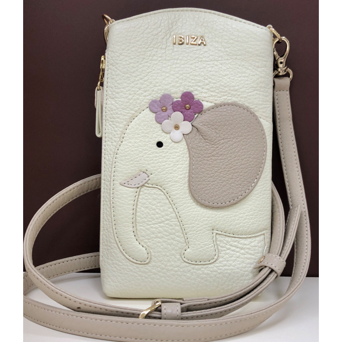 〈イビサ〉ぞうのスマホポシェット🐘🌿