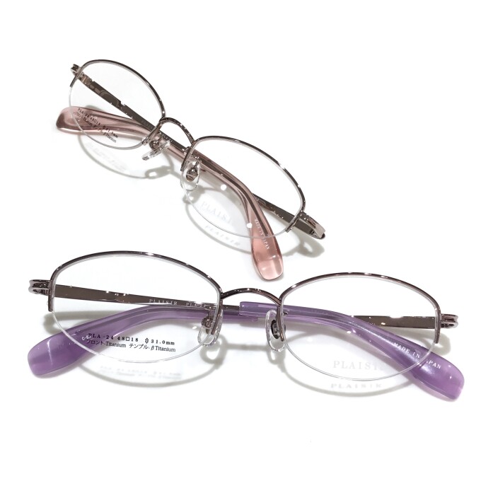 シンプルなハーフリムの眼鏡｜PLAISIR プレジール新作