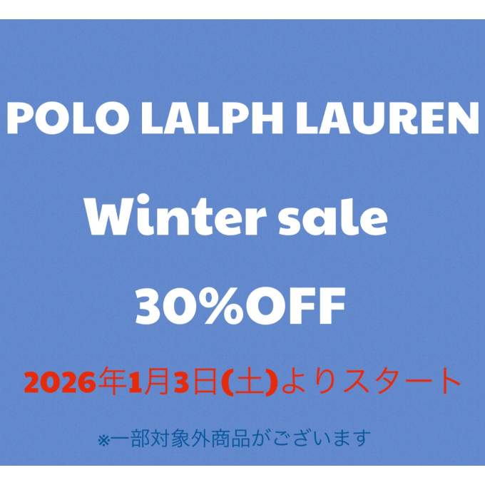 〈POLO RALPH LAUREN〉2026Winter Sale