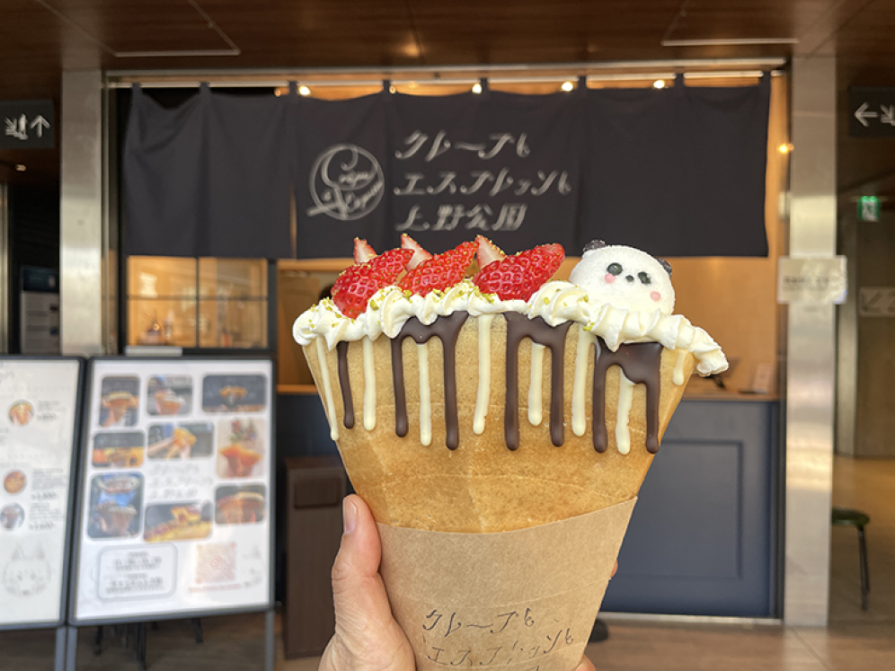 【クレープとエスプレッソと上野公園】上野店限定！激かわパンダクレープに胸キュン