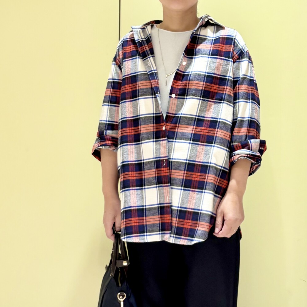 【6F J.PRESS LADIES】配色が可愛い起毛チェックシャツ