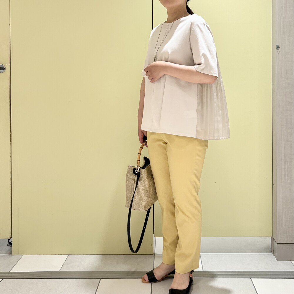 【6F J.PRESS LADIES】バックプリーツカットソーで大人の可愛い系コーデ