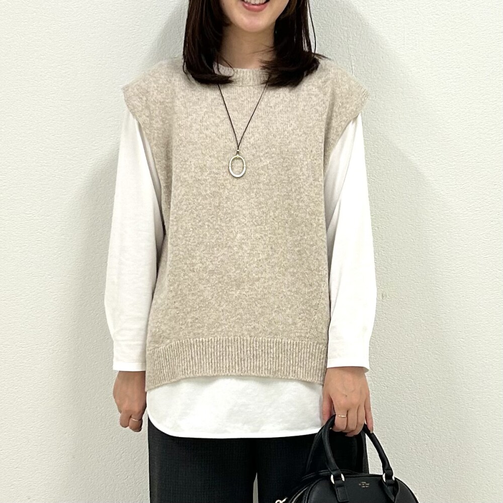 【6F J.PRESS LADIES】ミックスカラーのベスト