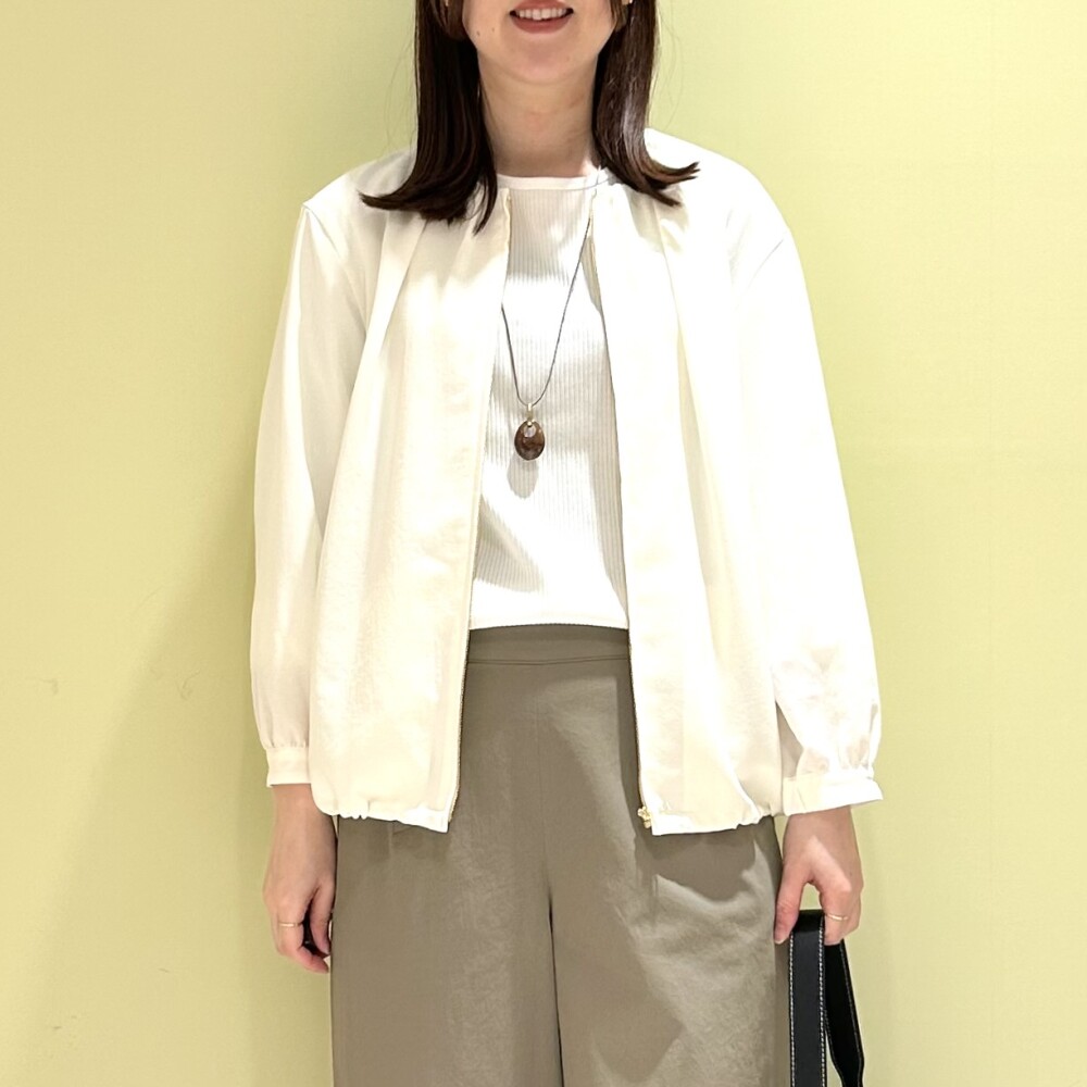 【6F J.PRESS LADIES】薄手のノーカラージャケット