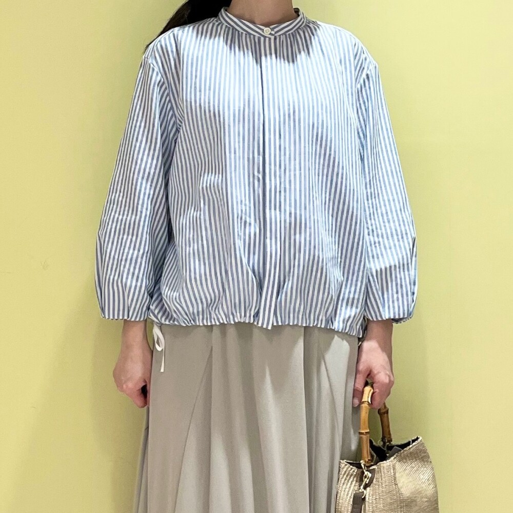 【6F J.PRESS LADIES】羽織りとしても着れるストライプシャツ