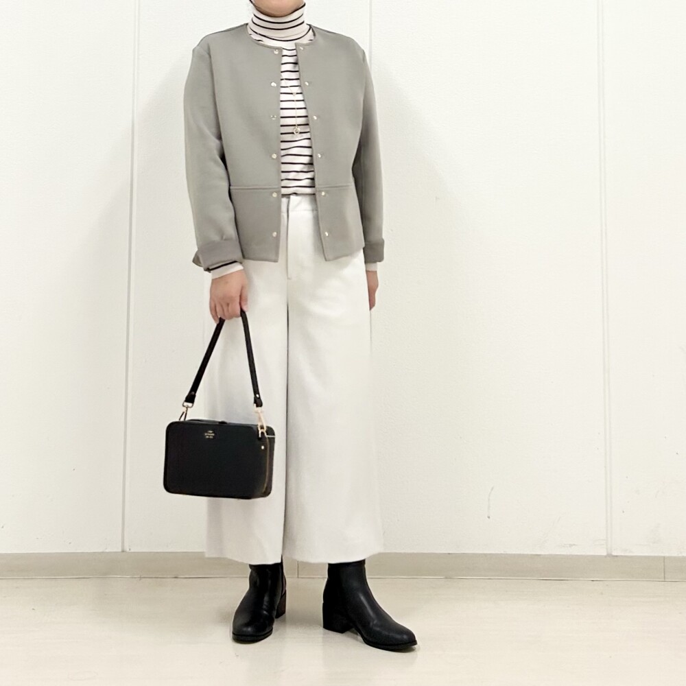 【6F J.PRESS LADIES】ベージュジャケットで淡色コーデ