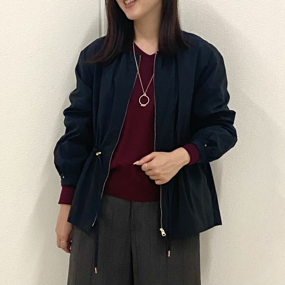 【6F J.PRESS LADIES】秋にぴったり♪ノーカラーブルゾン