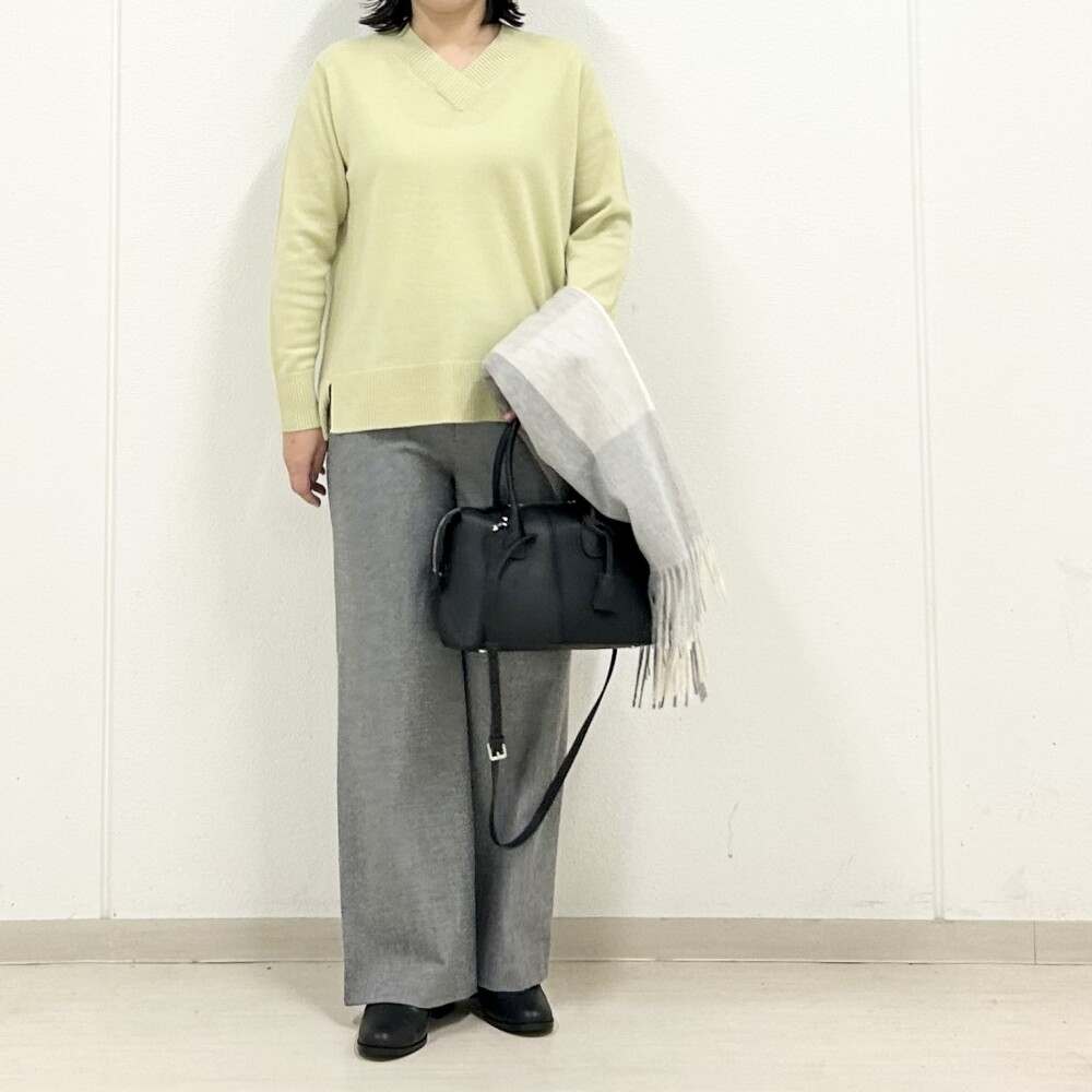 【6F J.PRESS LADIES】華やかなグリーンのカシミアブレンドニット