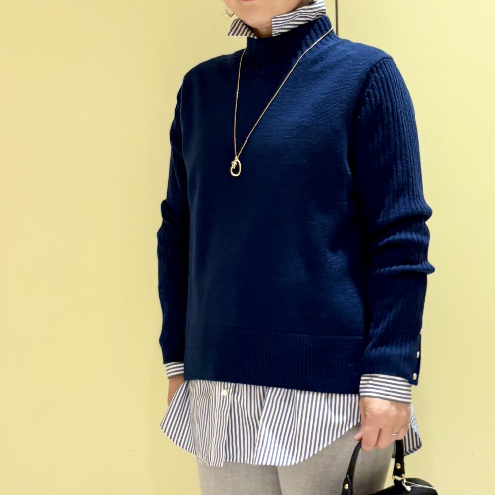 【6F J.PRESS LADIES】シンプルな冬ニット