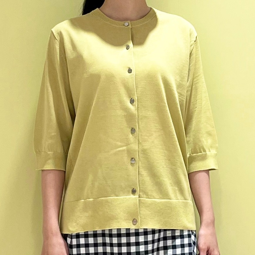 【6F J.PRESS LADIES】抗菌防臭の6分袖カーディガン