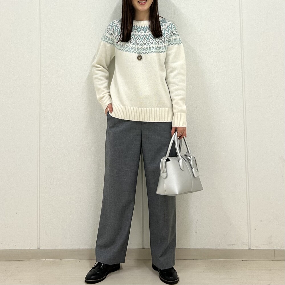 【6F J.PRESS LADIES】冬に映えるフェアアイル柄ニット