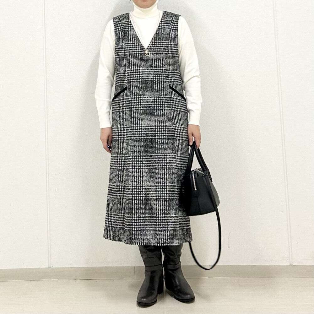 【6F J.PRESS LADIES】クラシカルなチェックのジャンパースカート