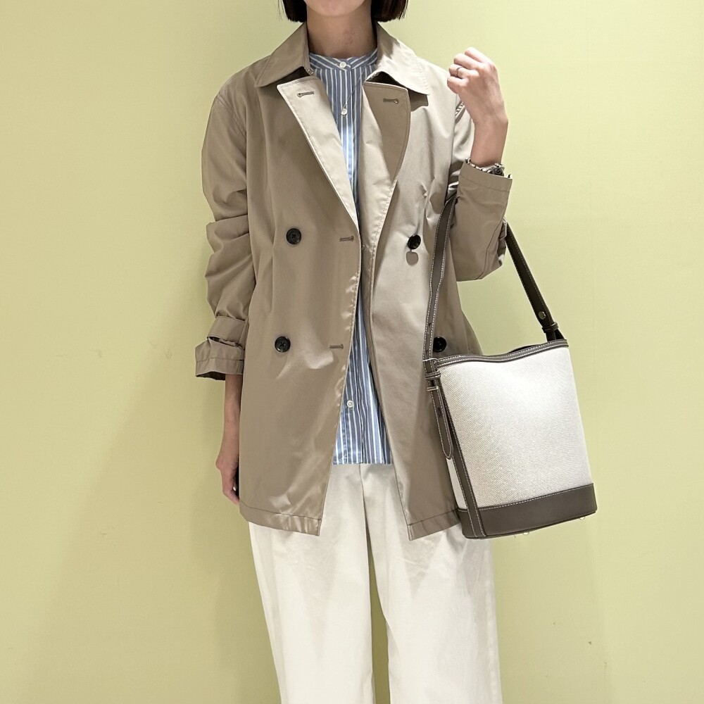 【6階Ｊ.PRESS LADIES】軽い着心地のダブルトレンチコート