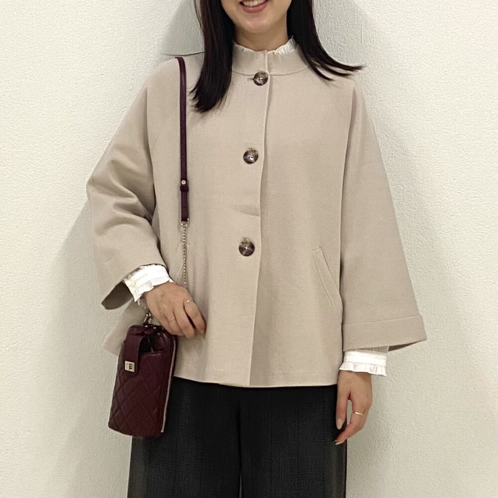 【6F J.PRESS LADIES】ポンチョシルエットのカーディガン