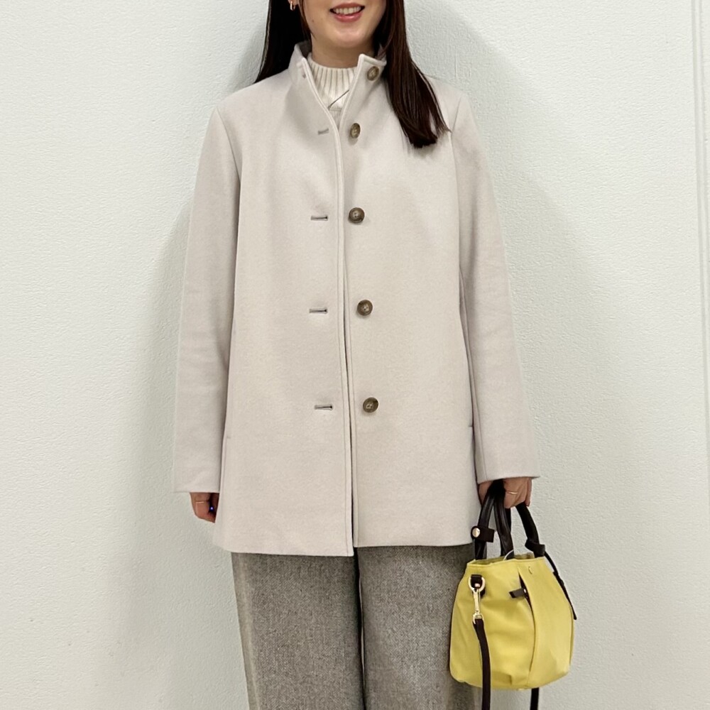 【6F J.PRESS LADIES】シンプルなボトルネックコート