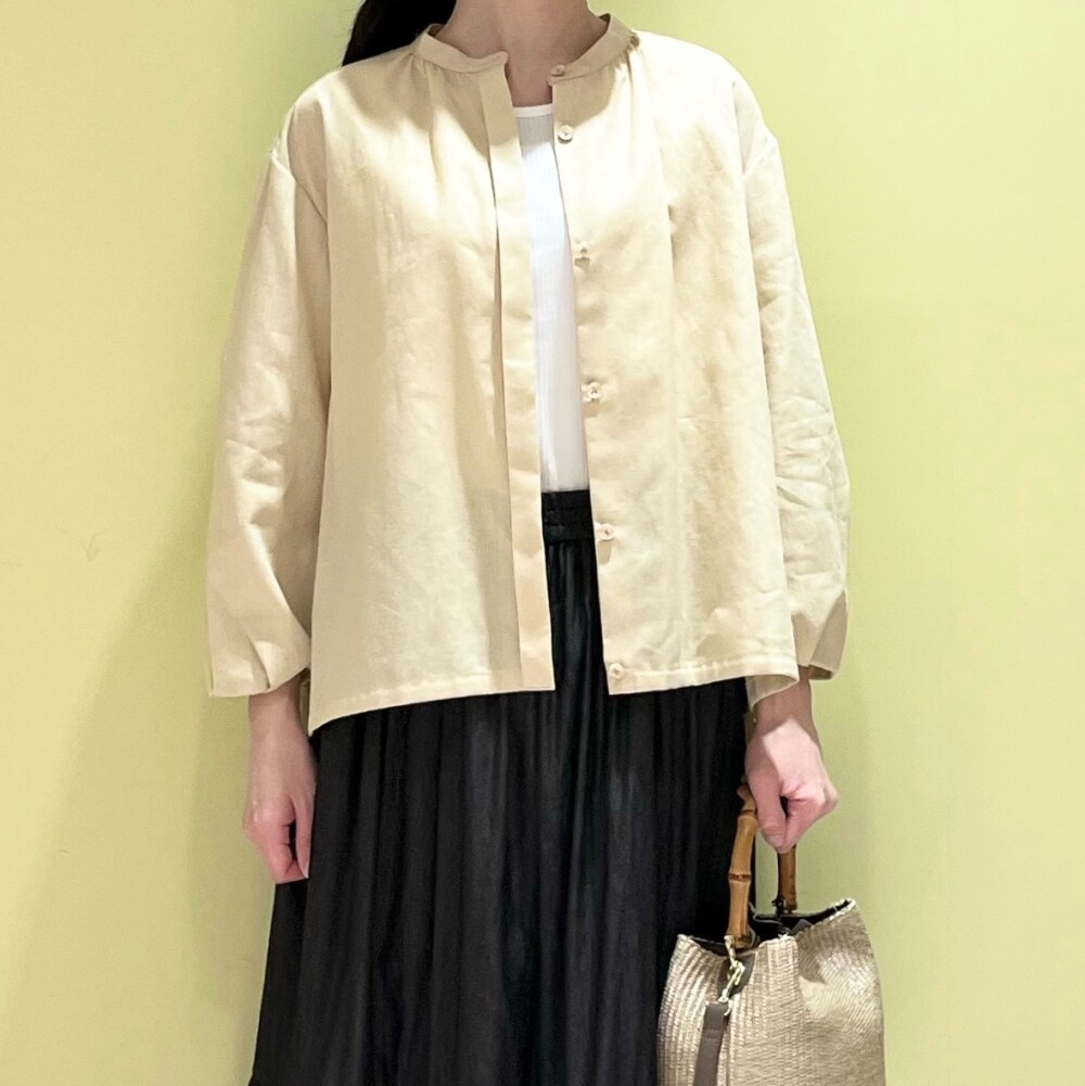 【6F J.PRESS LADIES】ドライタッチなシャツブラウス