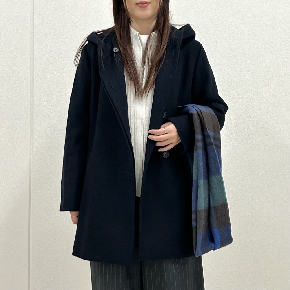 【6F J.PRESS LADIES】ミドル丈フーデッドコート