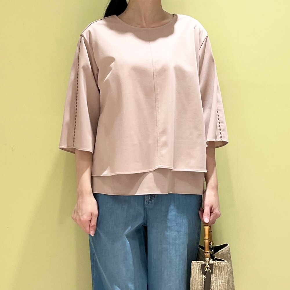 【6F J.PRESS LADIES】丈を調整できるレイヤードカットソー