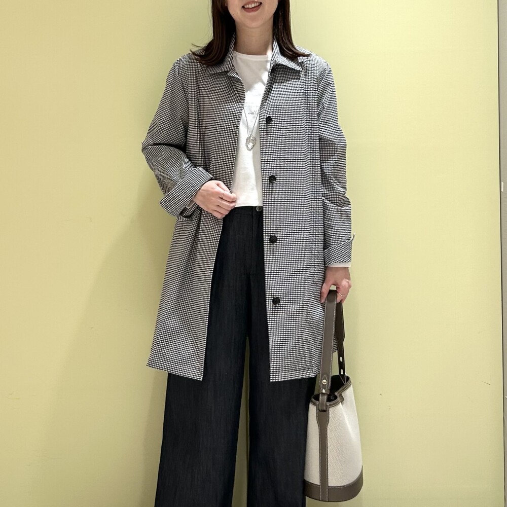 【6F J.PRESS LADIES】着映えするチェック柄コート