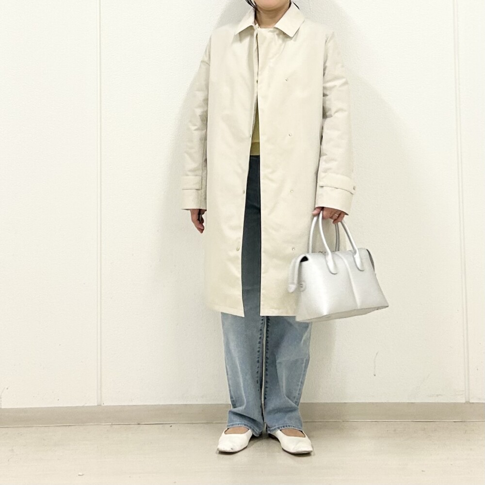 【6F J.PRESS LADIES】大人のカジュアルコーデにはステンカラーコートを