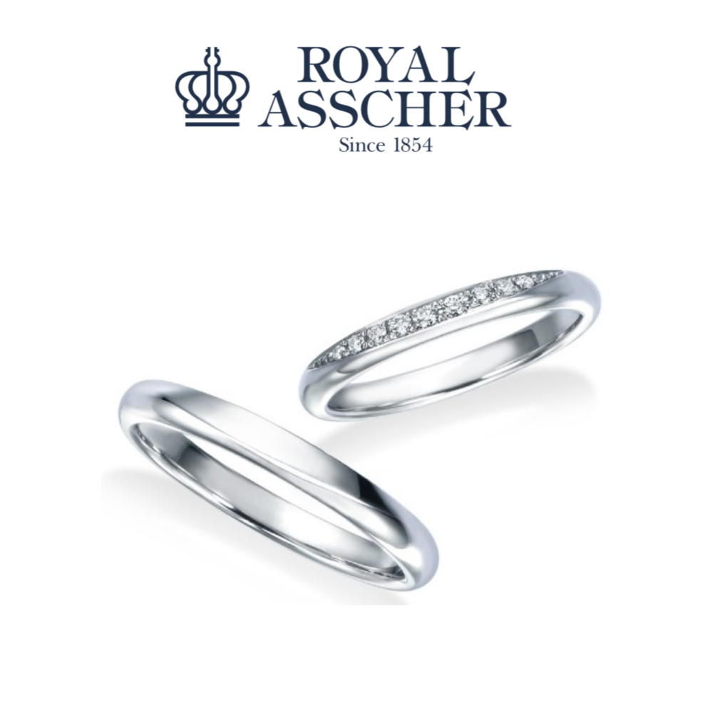 【3階 西側 ロイヤル・アッシャーサロン】マリッジリング　WRB075 / WRA065