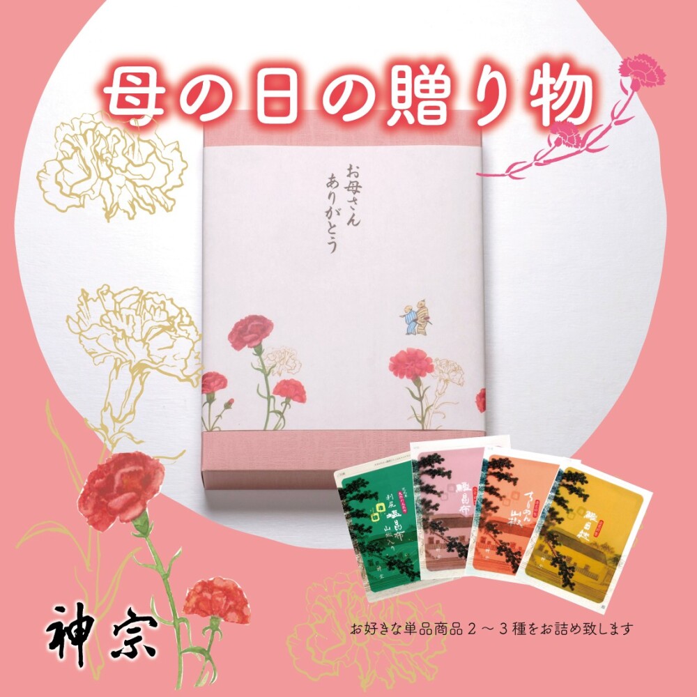 カーネーションの掛け紙で💐母の日の贈り物🎁