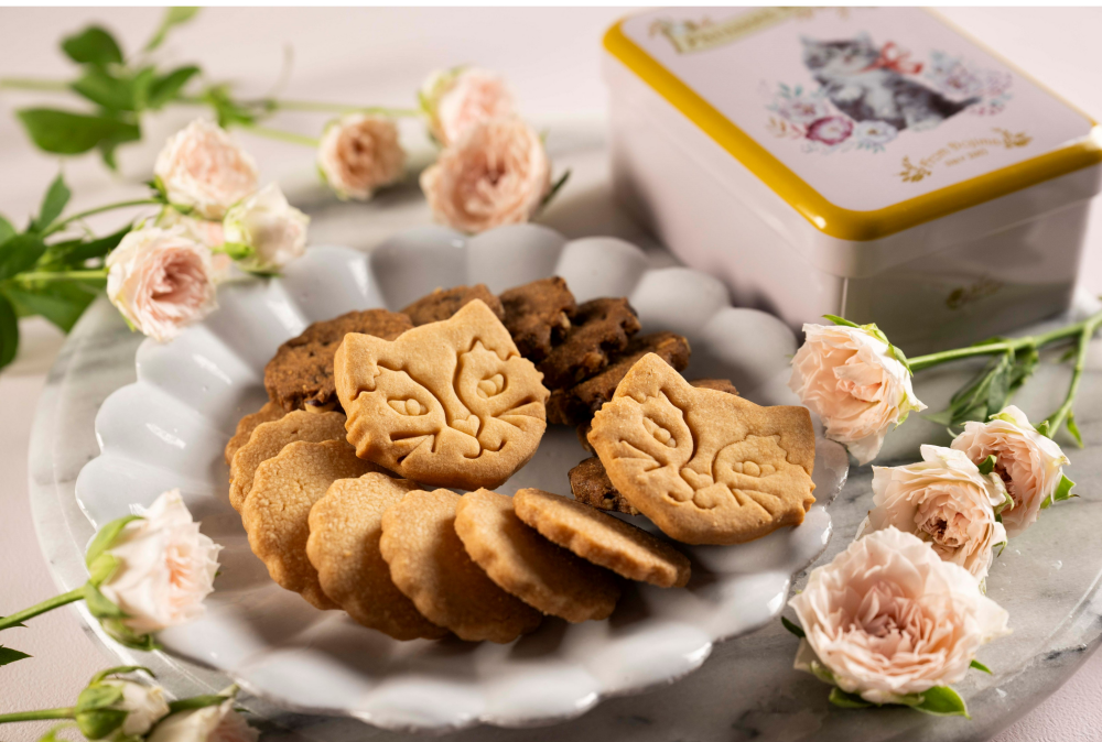 猫型クッキーがポイントの愛らしいサブレ缶😻